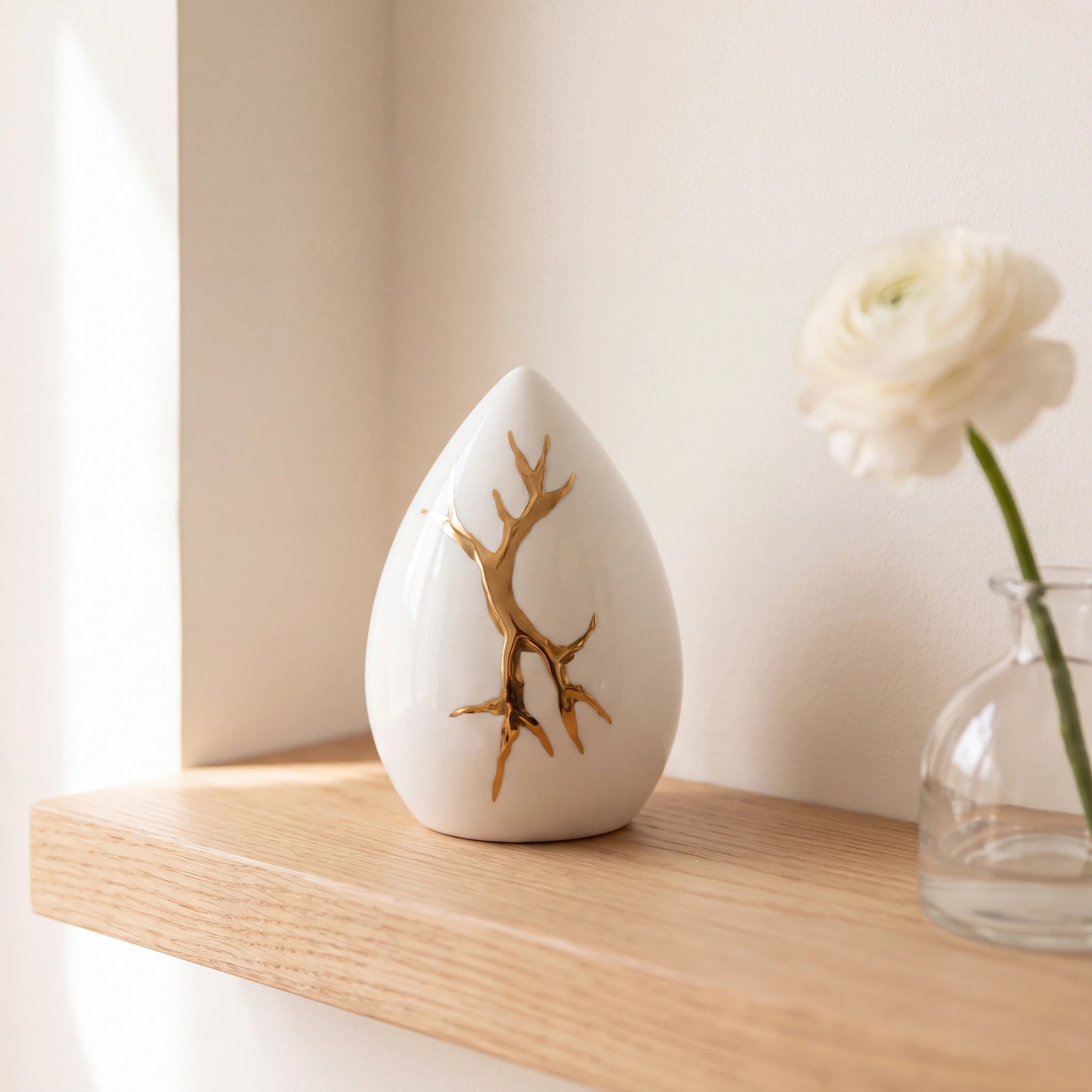 Kintsugi-White-Keepsake-Urn-for-Ashes-with-Gold-Detailing-keepsake_bud_vase