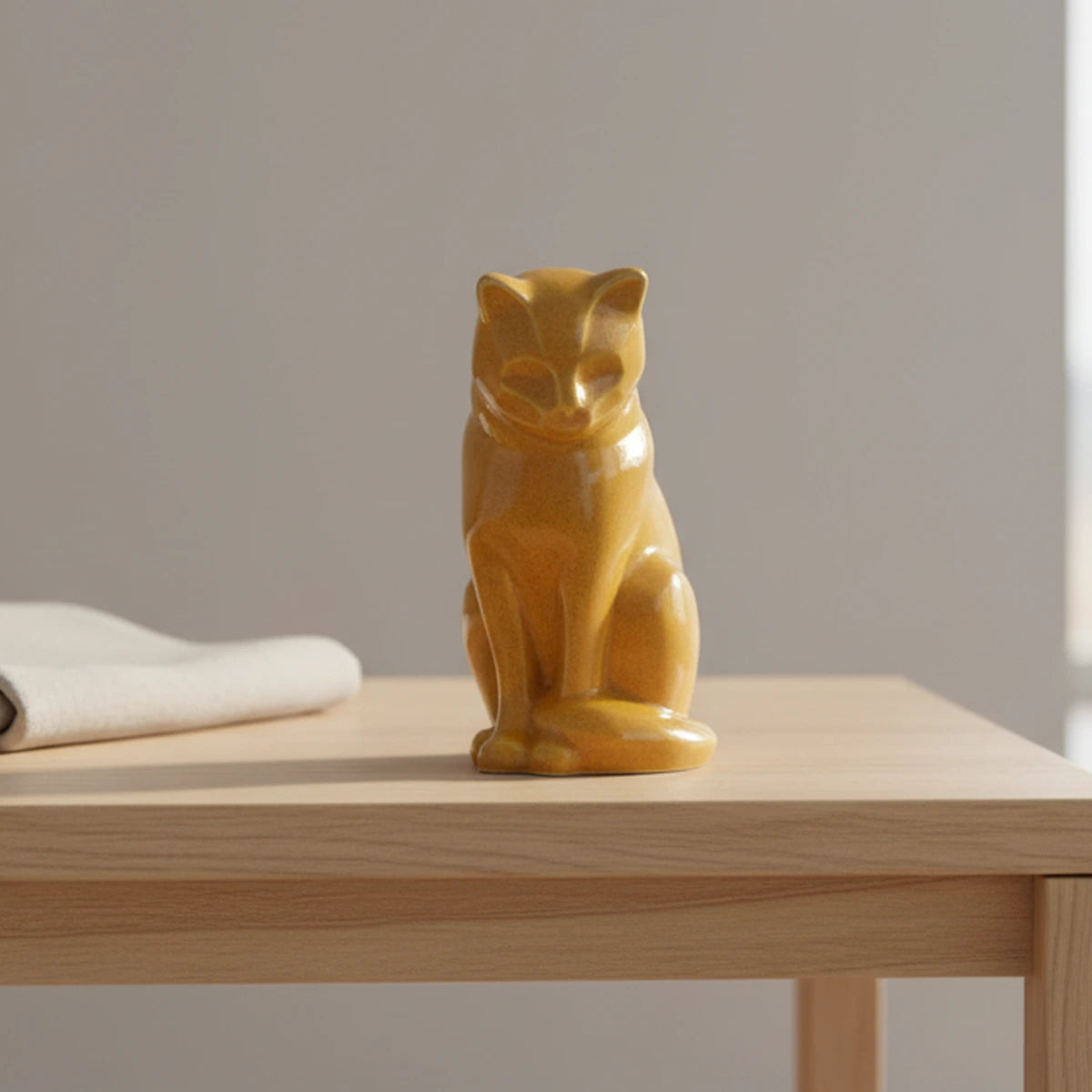 Kitten Urn for Ashes in Amber