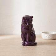Kitten Urn for Ashes in Violet