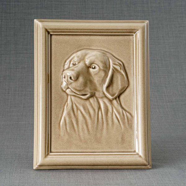Labrador Pet Urn For Dogs Ashes Beige Front View