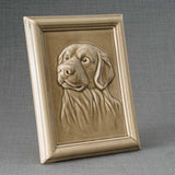 Labrador Portrait Dog Urn for Ashes in Beige