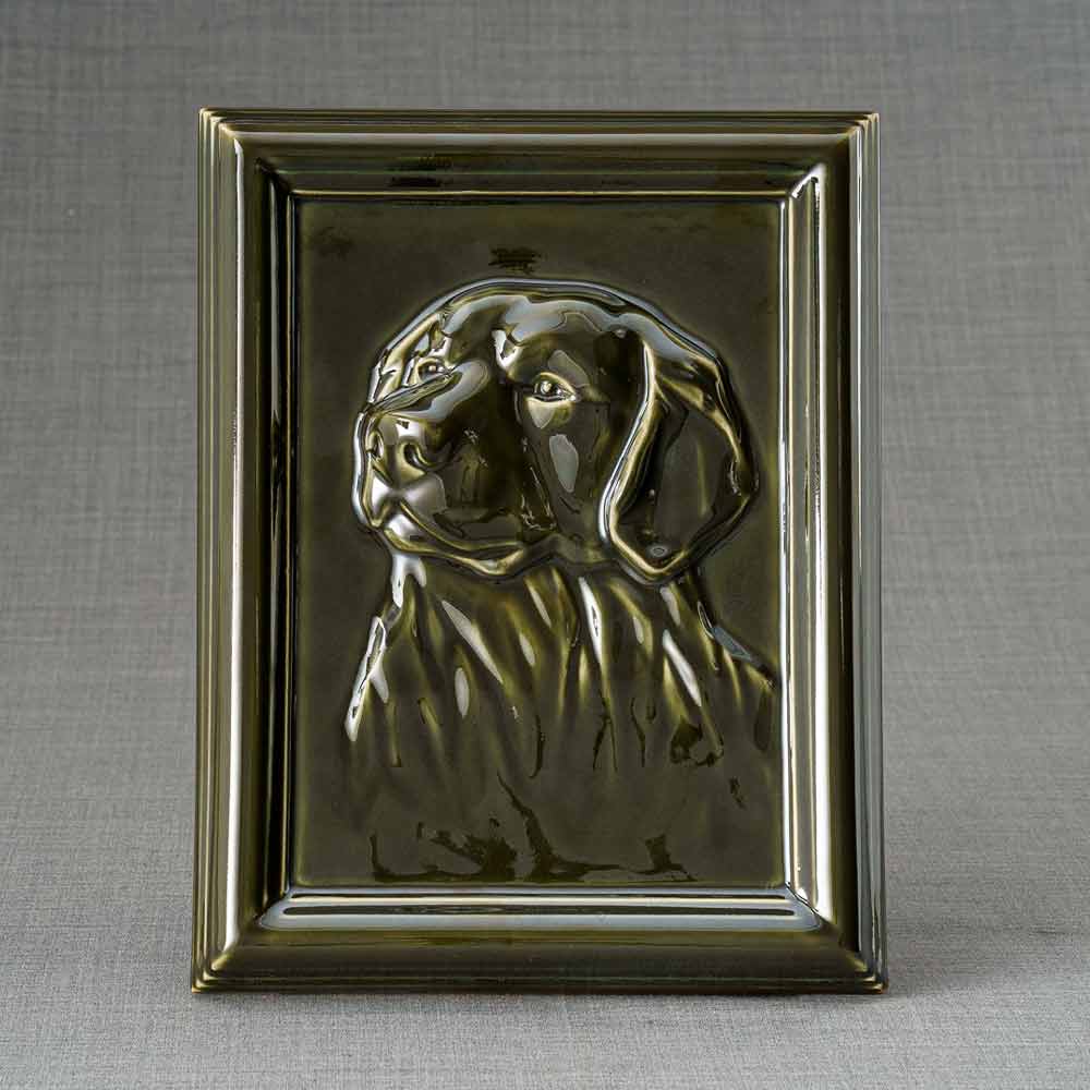 Labrador Pet Urn For Dogs Ashes Brown Front View