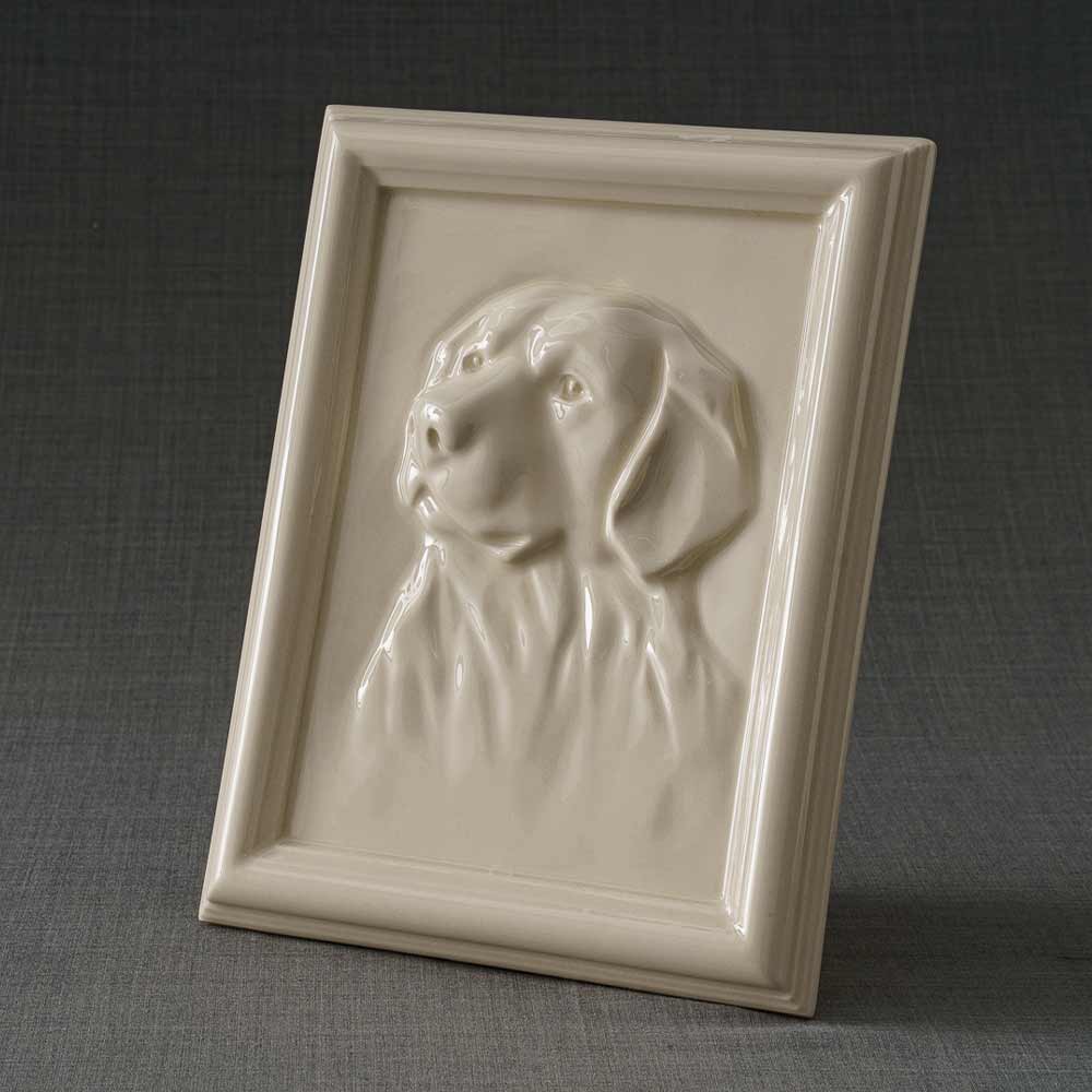 Labrador Pet Urn For Dogs Ashes Cream Left View