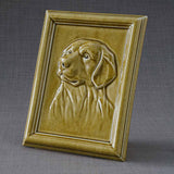 Labrador Pet Urn For Dogs Ashes Dark Sand Left View
