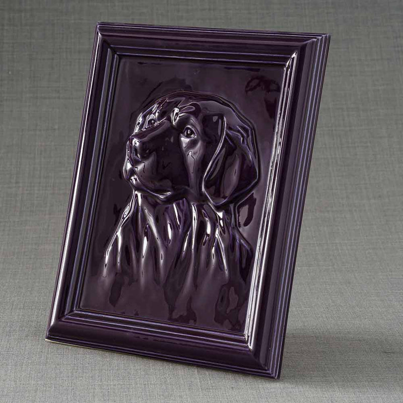 Labrador Pet Urn For Dogs Ashes Purple Left View