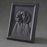 Labrador Portrait Dog Urn for Ashes in Matte Grey