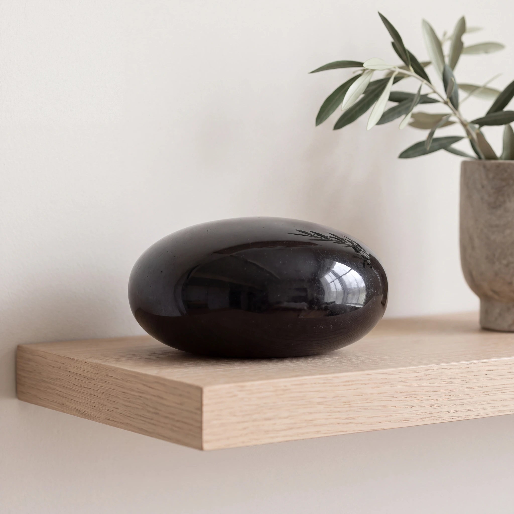Lava-Stone-Crystal-Keepsake-Urn-for-Ashes-Oak-Shelf