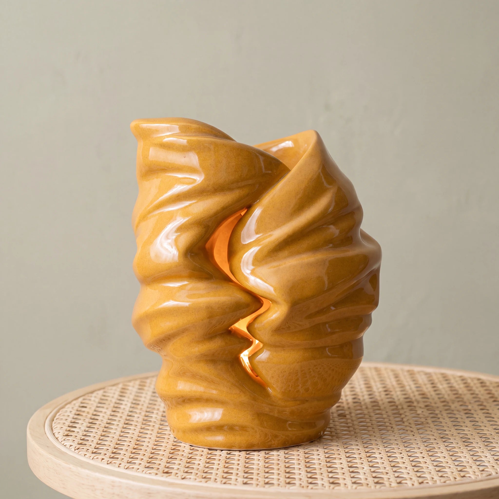 Light Adult Cremation Urn for Ashes in Amber