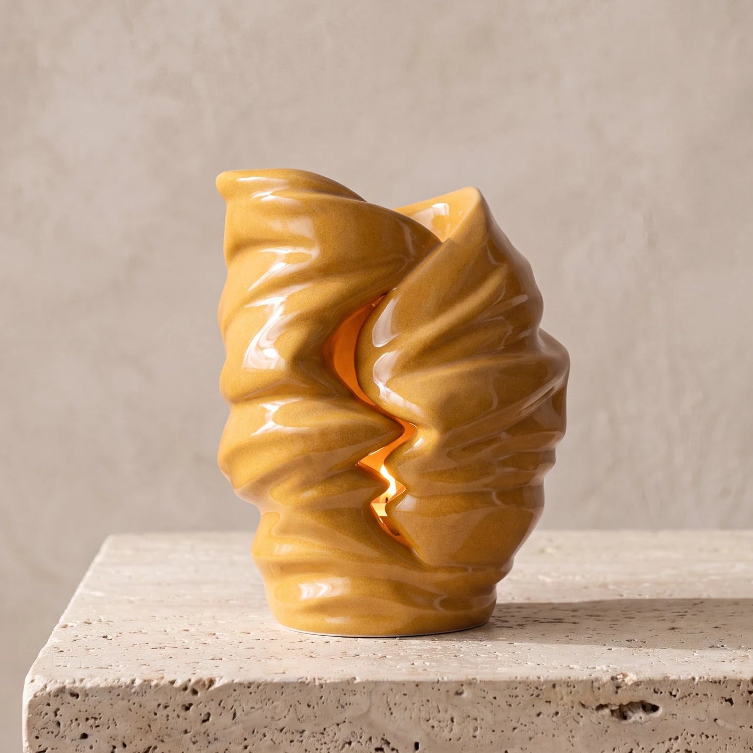 Light Adult Cremation Urn for Ashes in Amber