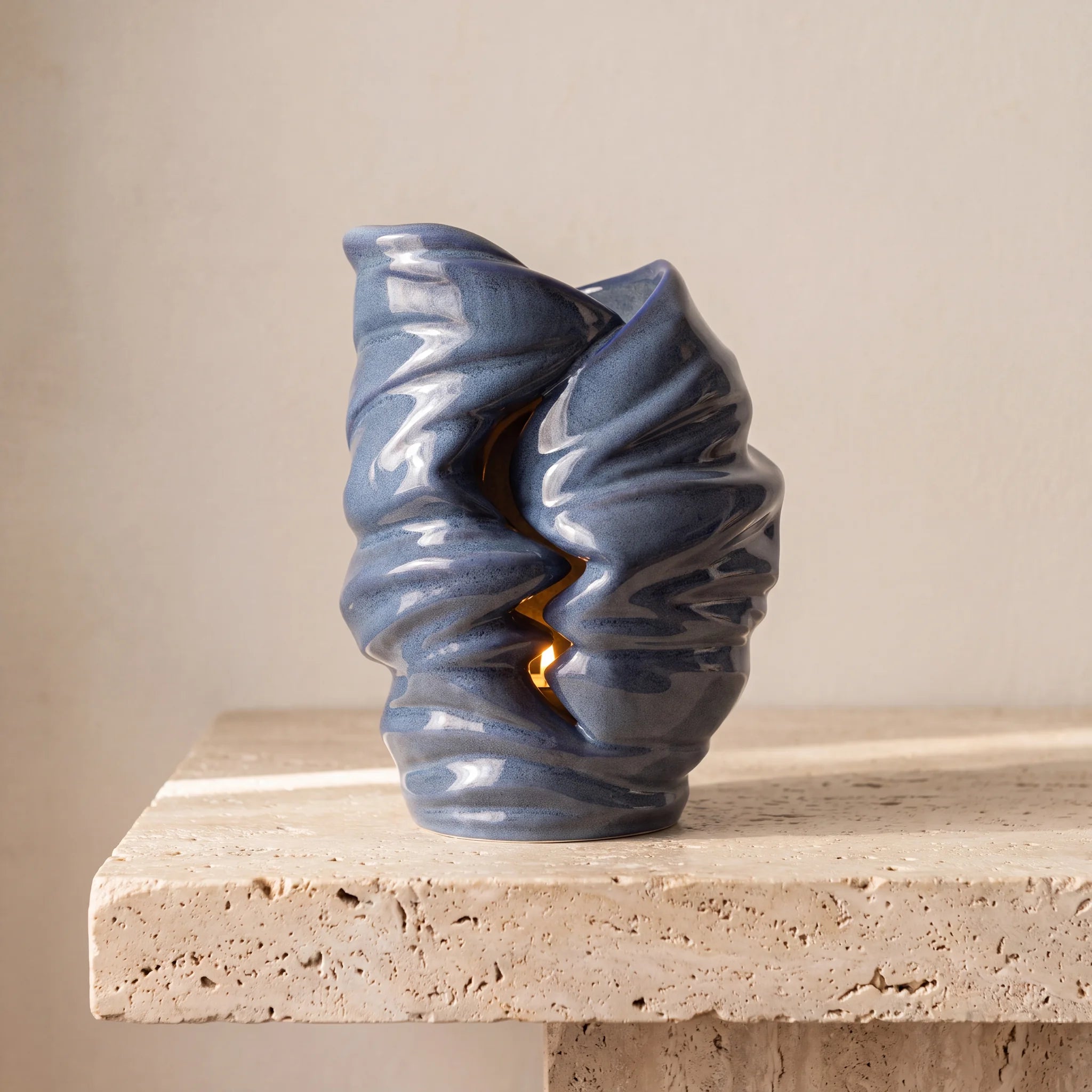 Light Adult Cremation Urn for Ashes in Blue