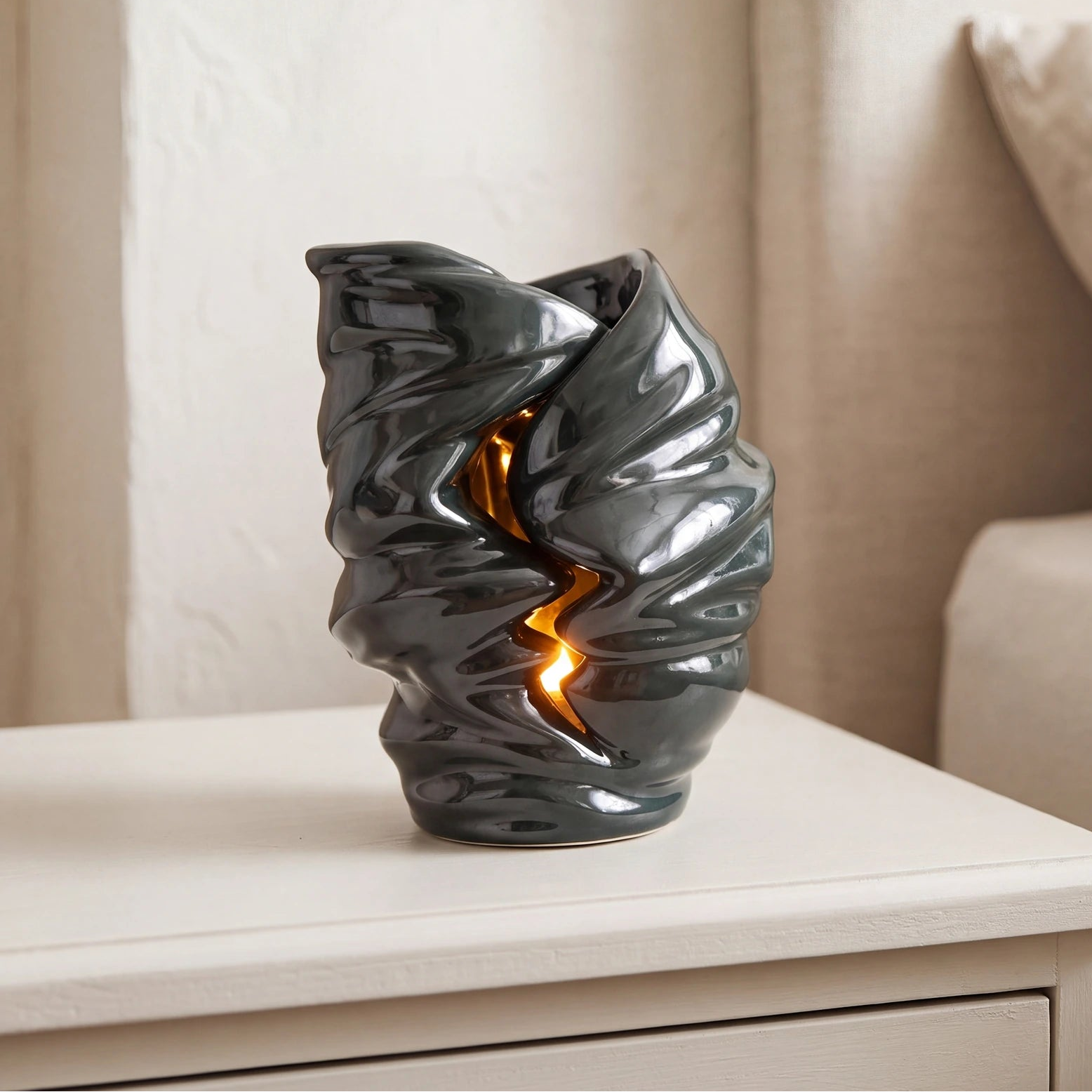 Light Adult Cremation Urn for Ashes in Green