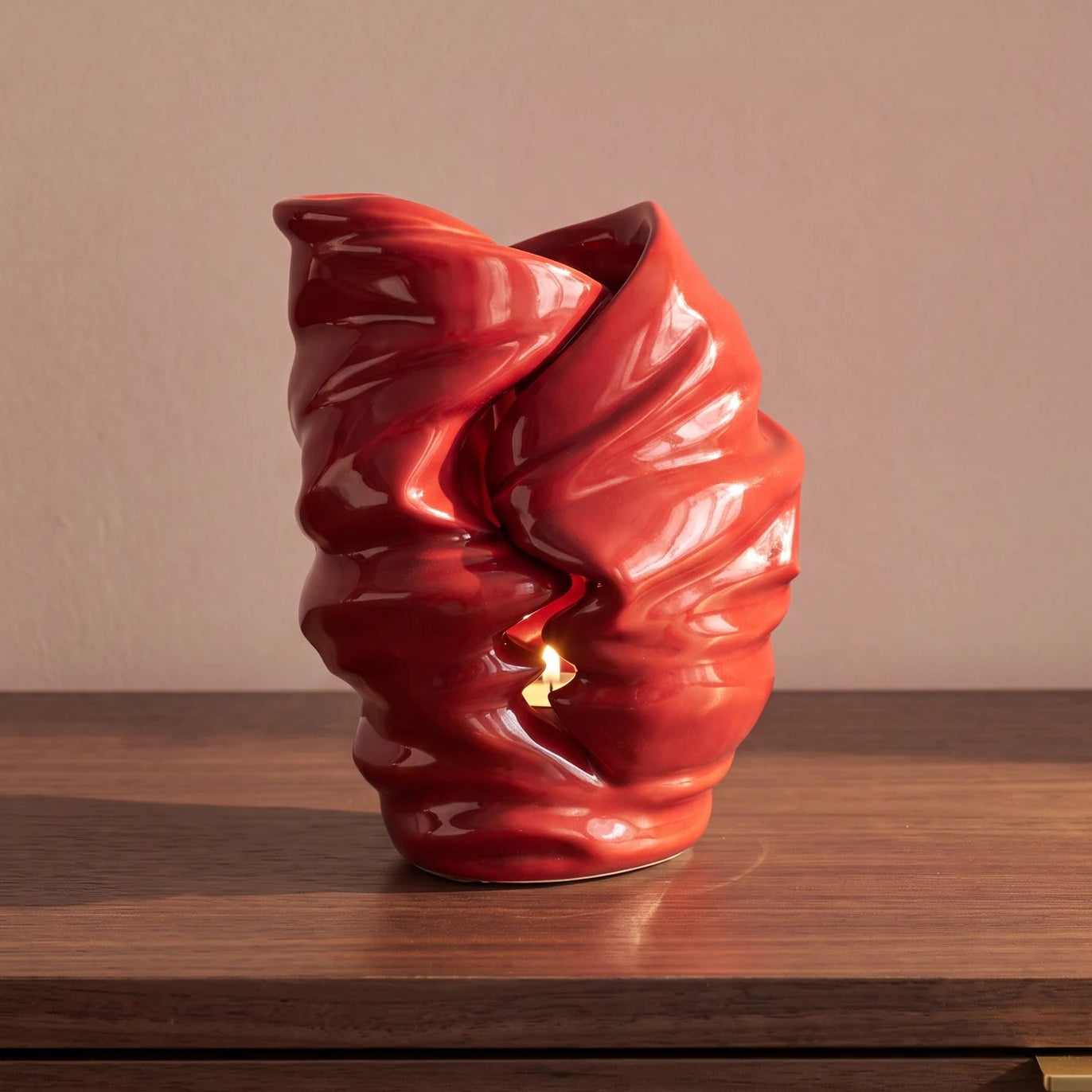 Light Adult Cremation Urn for Ashes in Red