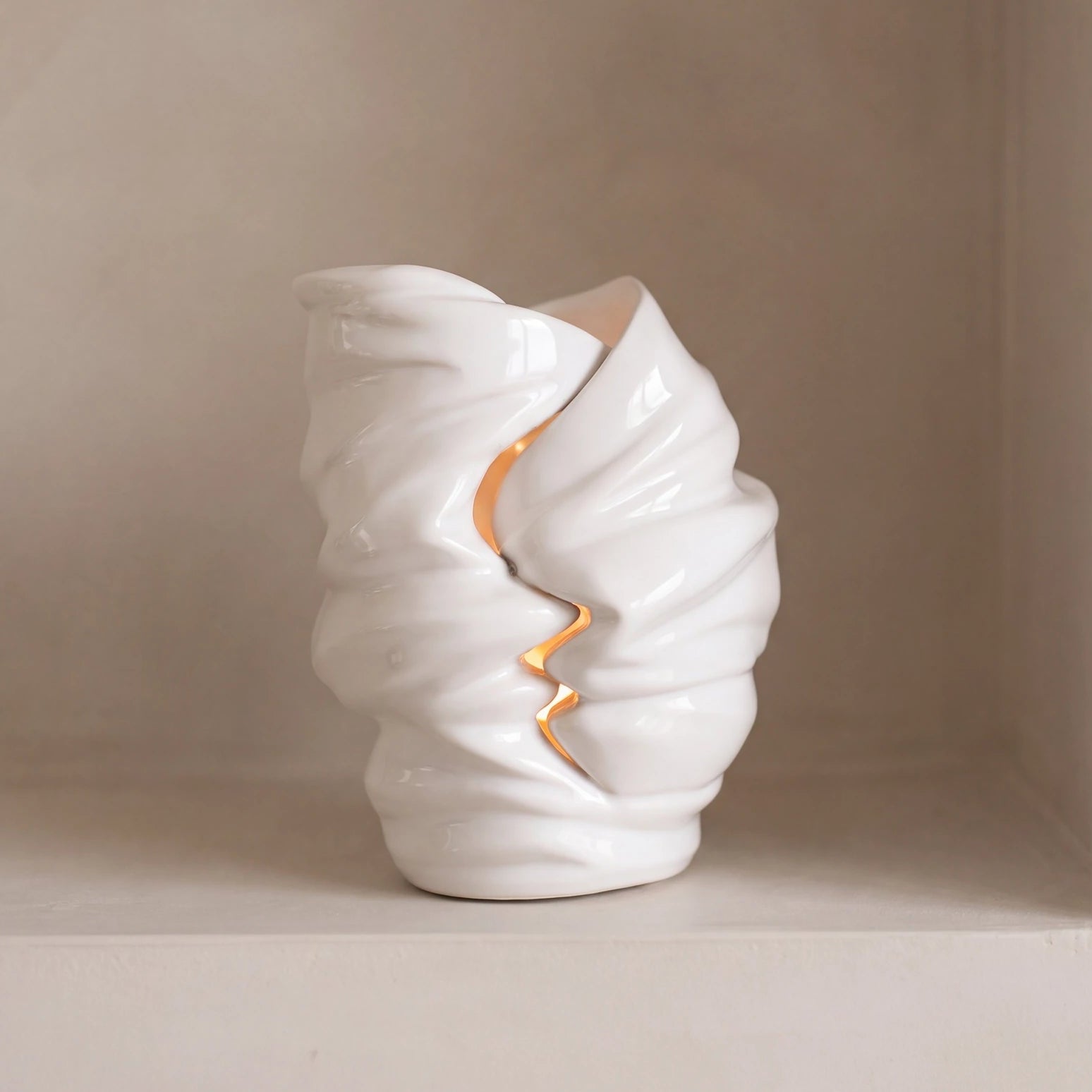 Light Adult Cremation Urn for Ashes in White