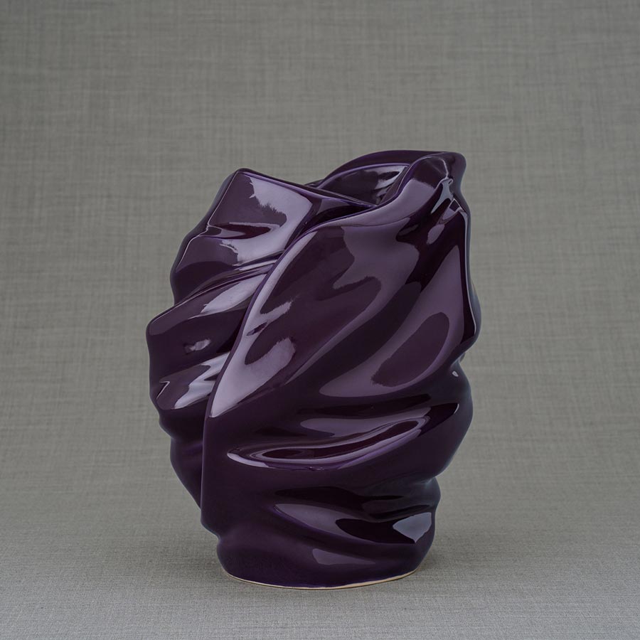 Light Adult Urn for Ashes Violet Rear View