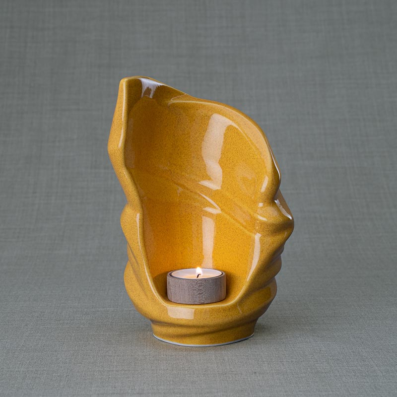Light Small Urn for Ashes in Amber