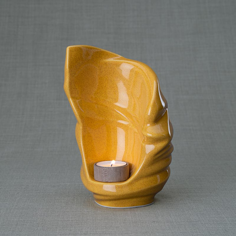 Light Small Urn for Ashes in Amber