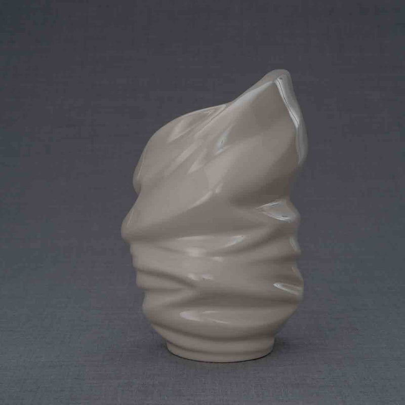 Light Small Urn for Ashes in Cream