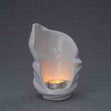 Light Small Urn for Ashes in White