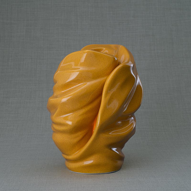 Light Cremation Urn for Ashes Amber Left View