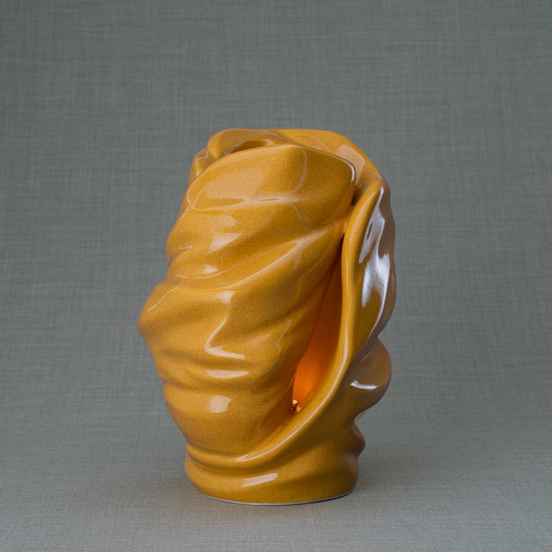 Light Adult Cremation Urn for Ashes in Amber