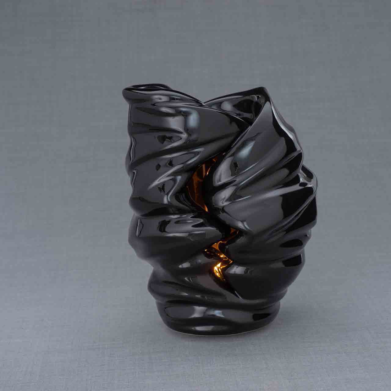 Light Cremation Urn for Ashes in Black Grey Background