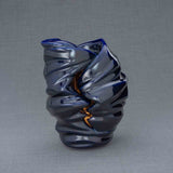 Light Adult Cremation Urn for Ashes in Metallic Blue