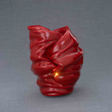 Light Adult Cremation Urn for Ashes in Red