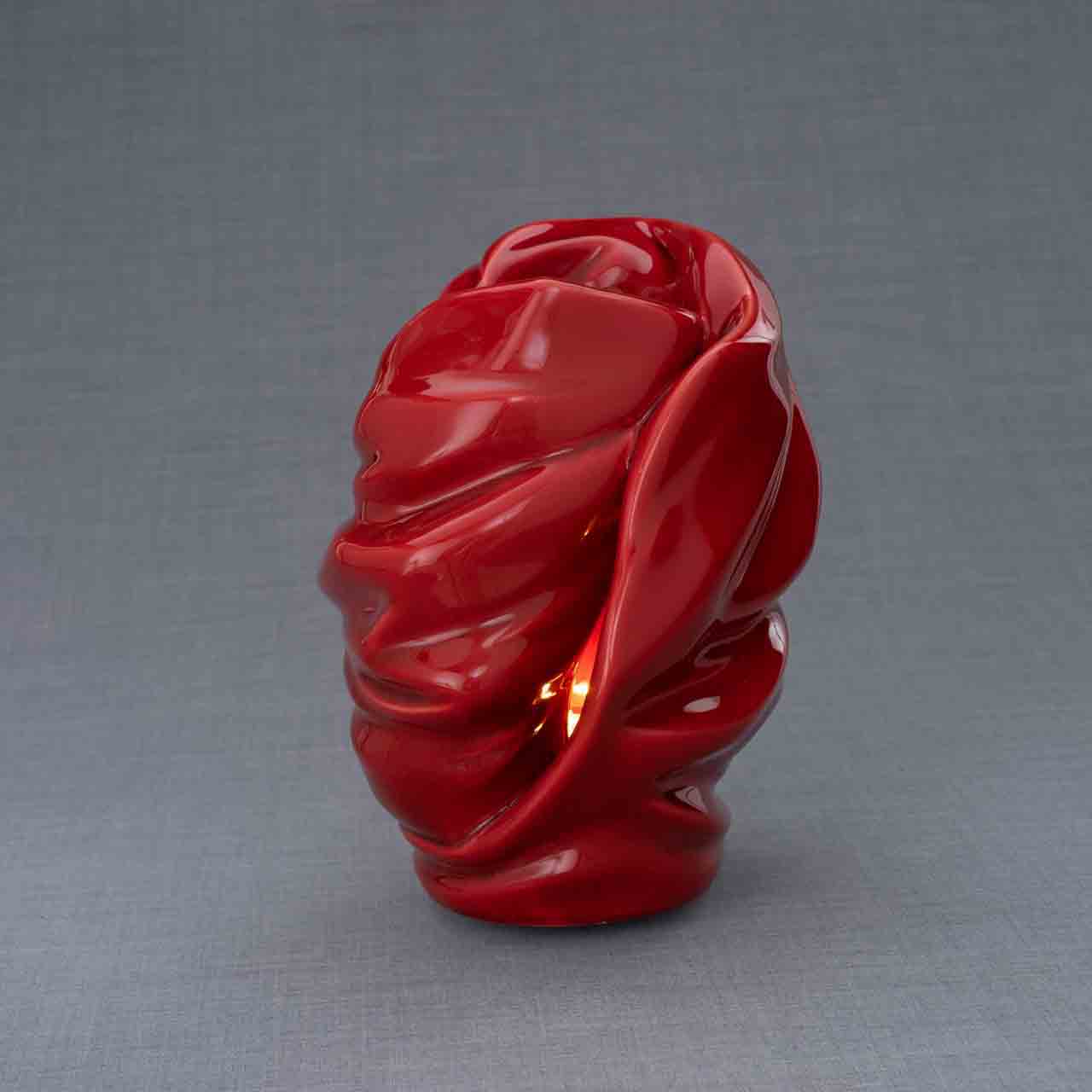 Light Adult Cremation Urn for Ashes in Red