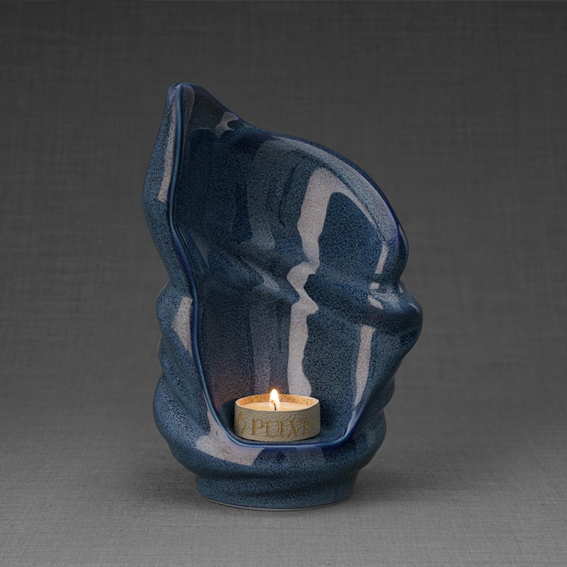 Light Small Urn for Ashes in Blue