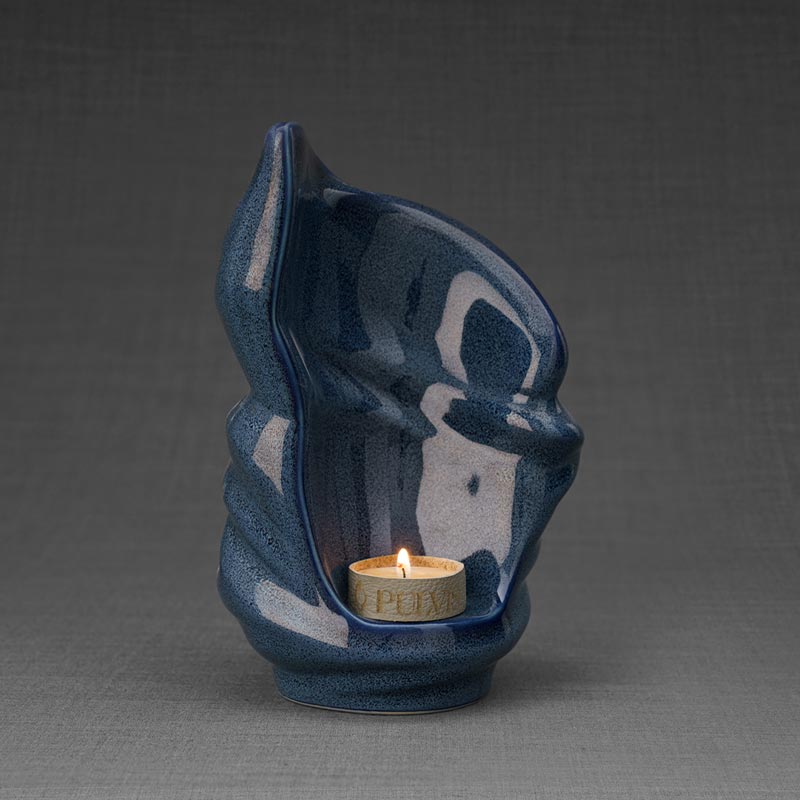 Light Small Urn for Ashes in Blue