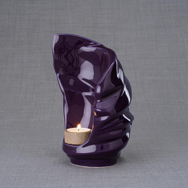 Light Small Urn for Ashes in Violet