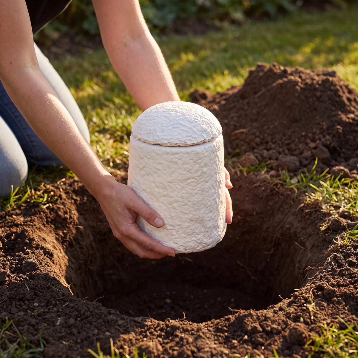 Loop EarthRise™ Biodegradable Urn for Ashes - Medium