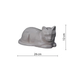 Lying Cat Urn for Ashes in Cream