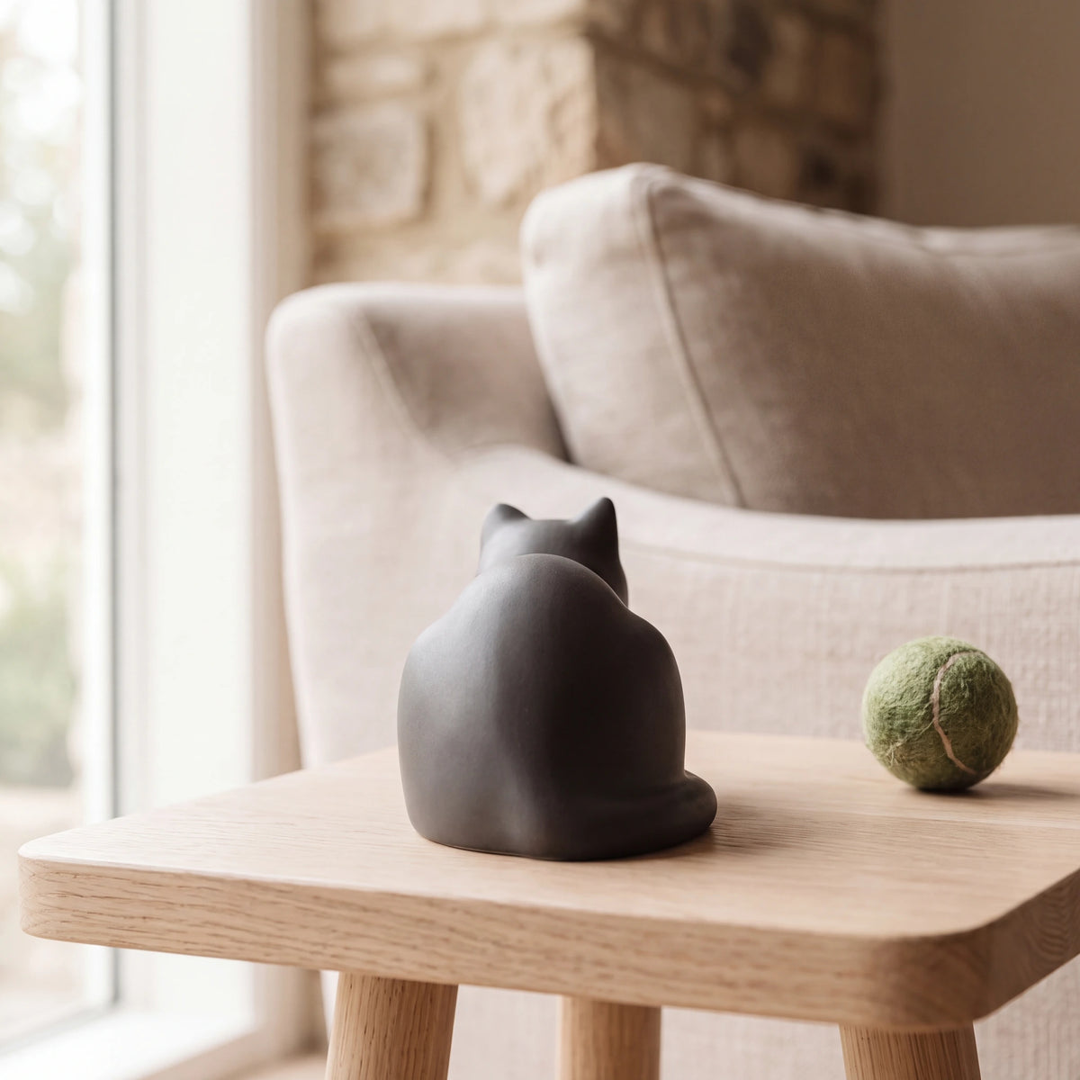 Lying-Cat-Mini-Urn-for-Ashes-in-Matte-Grey-pet_reading_nook