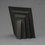 Male Yorkie Portrait Dog Urn for Ashes in Matte Black