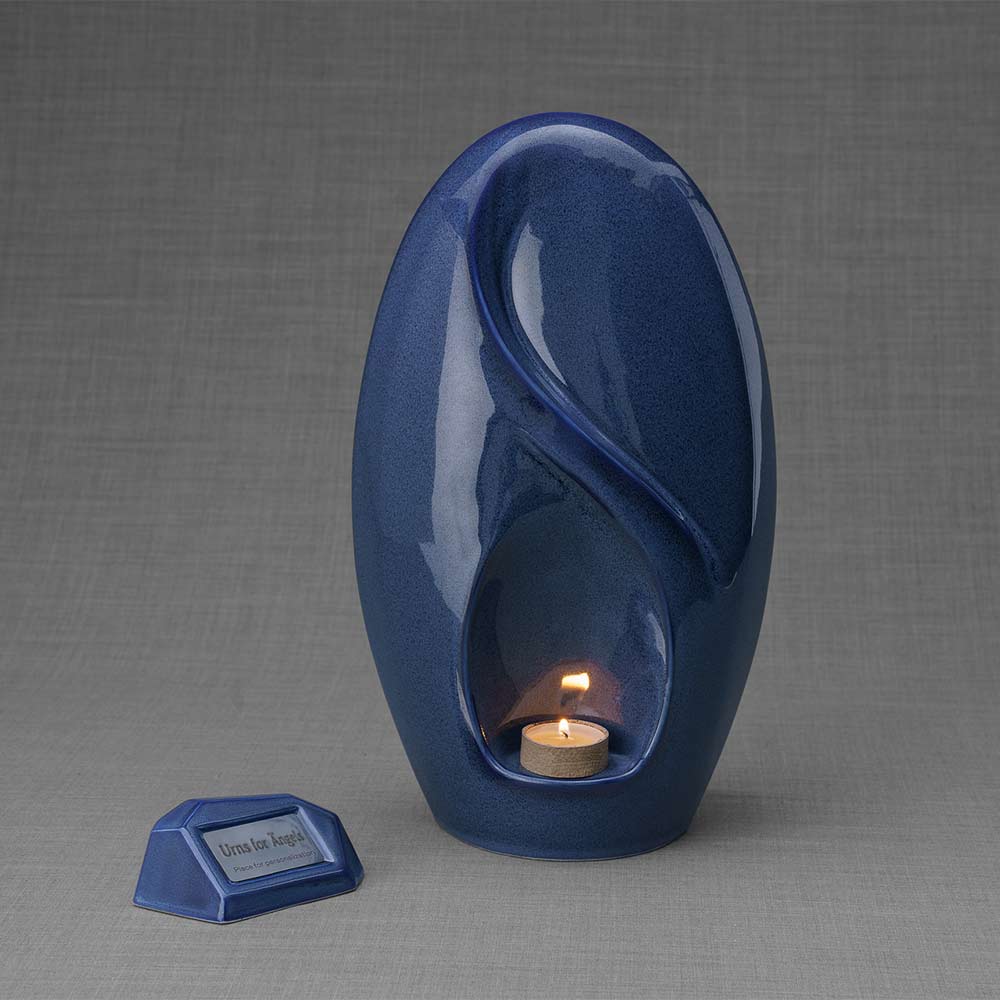 Infinity Adult Cremation Urn for Ashes in Blue