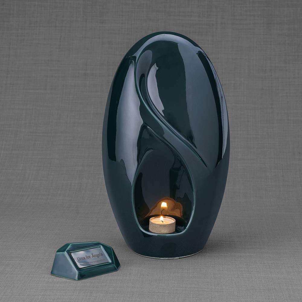 Infinity Adult Cremation Urn for Ashes in Green