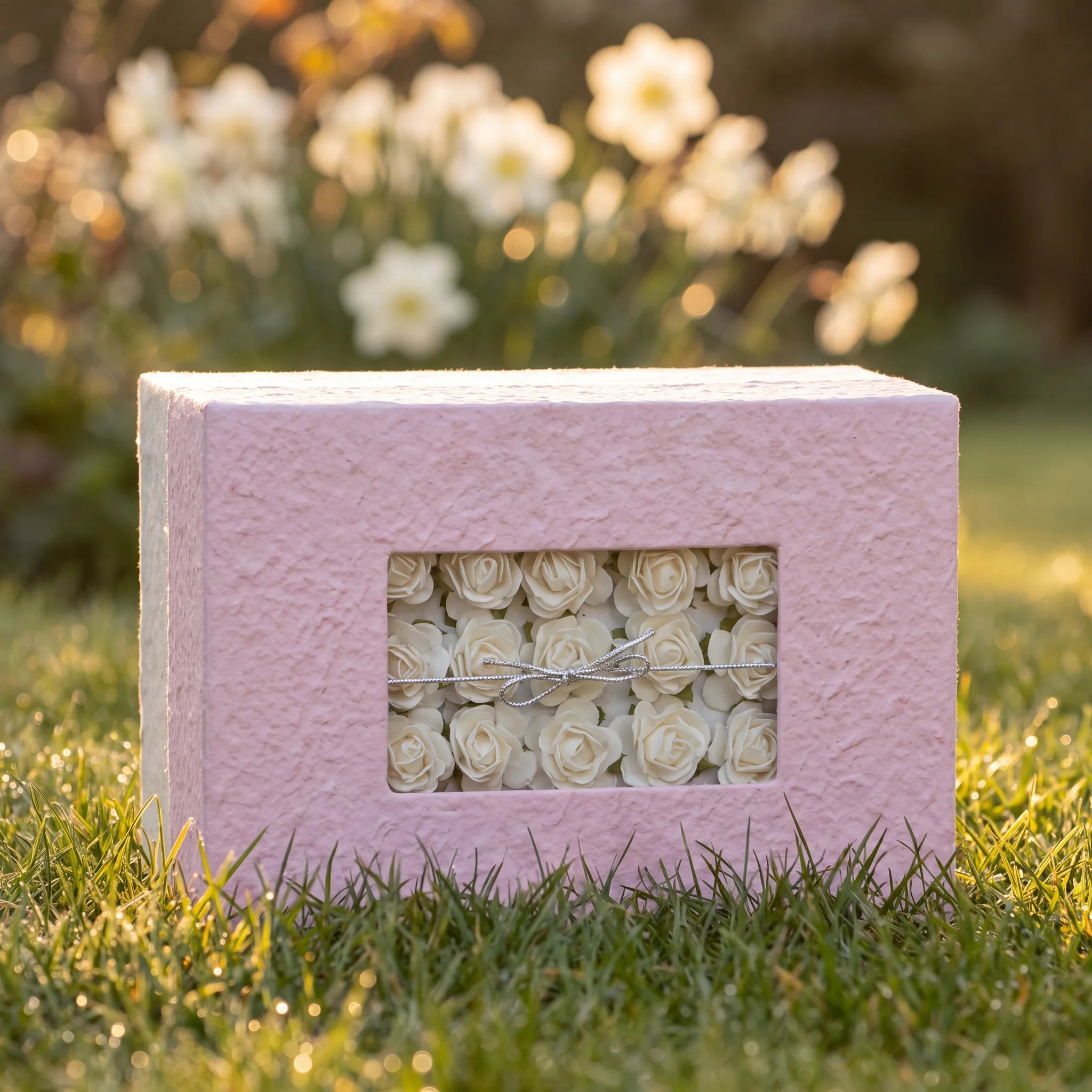 Memory Box Biodegradable Urn for Ashes in Floral Bouquet