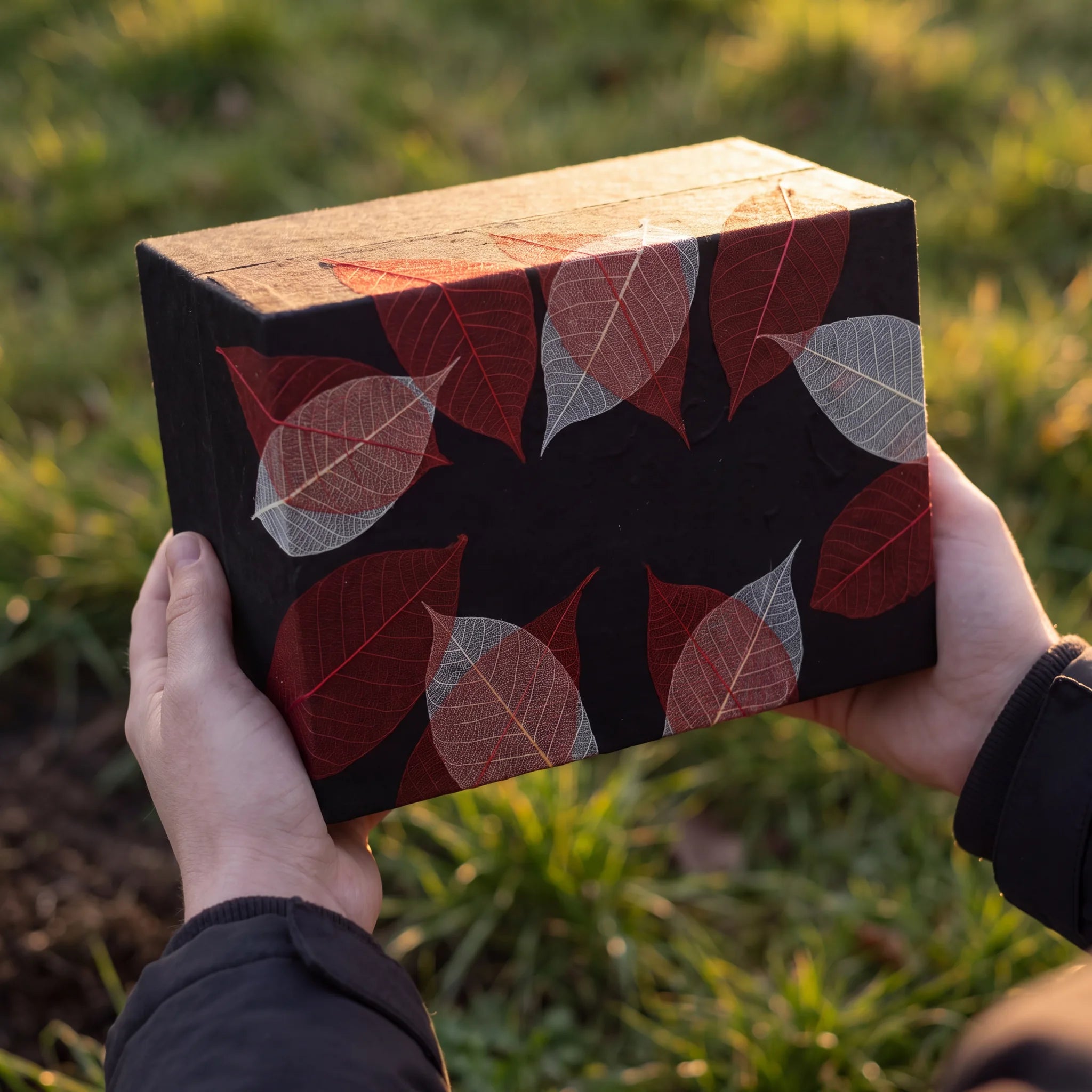 Memory Box Biodegradable Urn for Ashes in Floral Bouquet