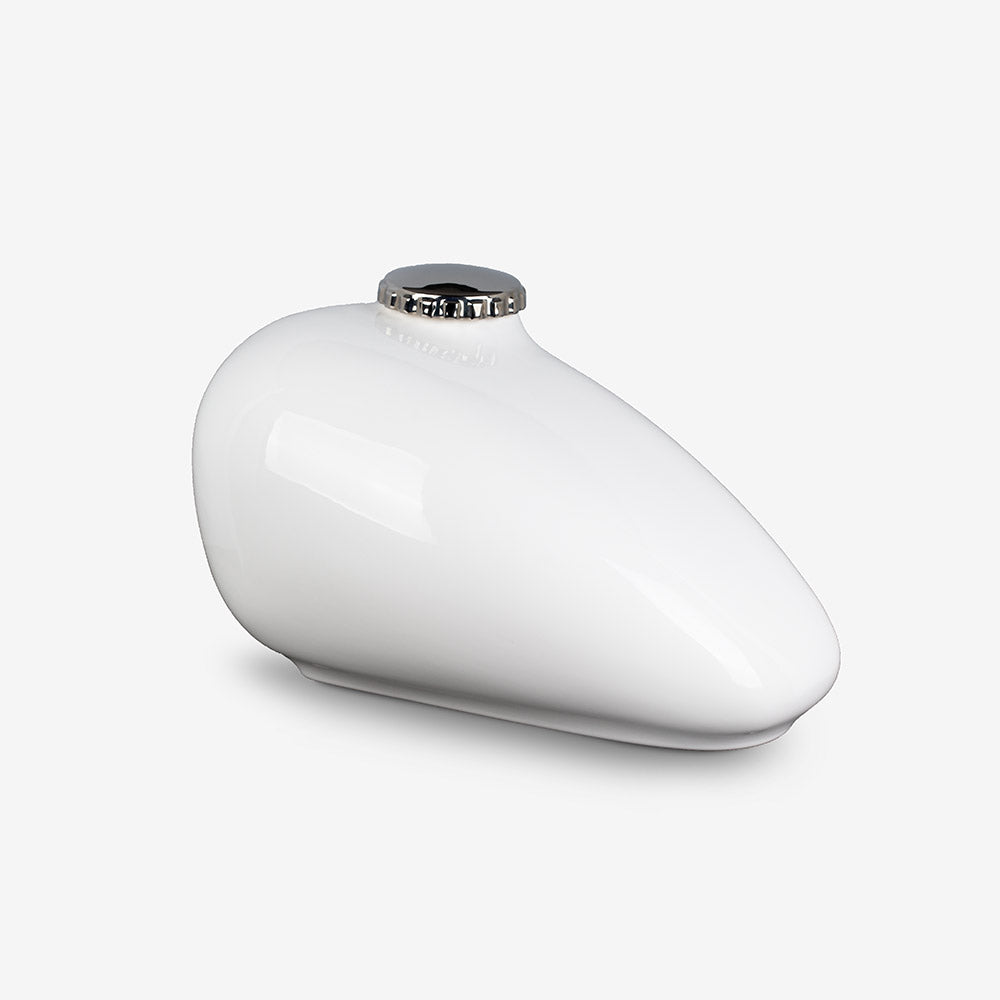 Motorcycle Fuel Tank Adult Cremation Urn for Ashes in White