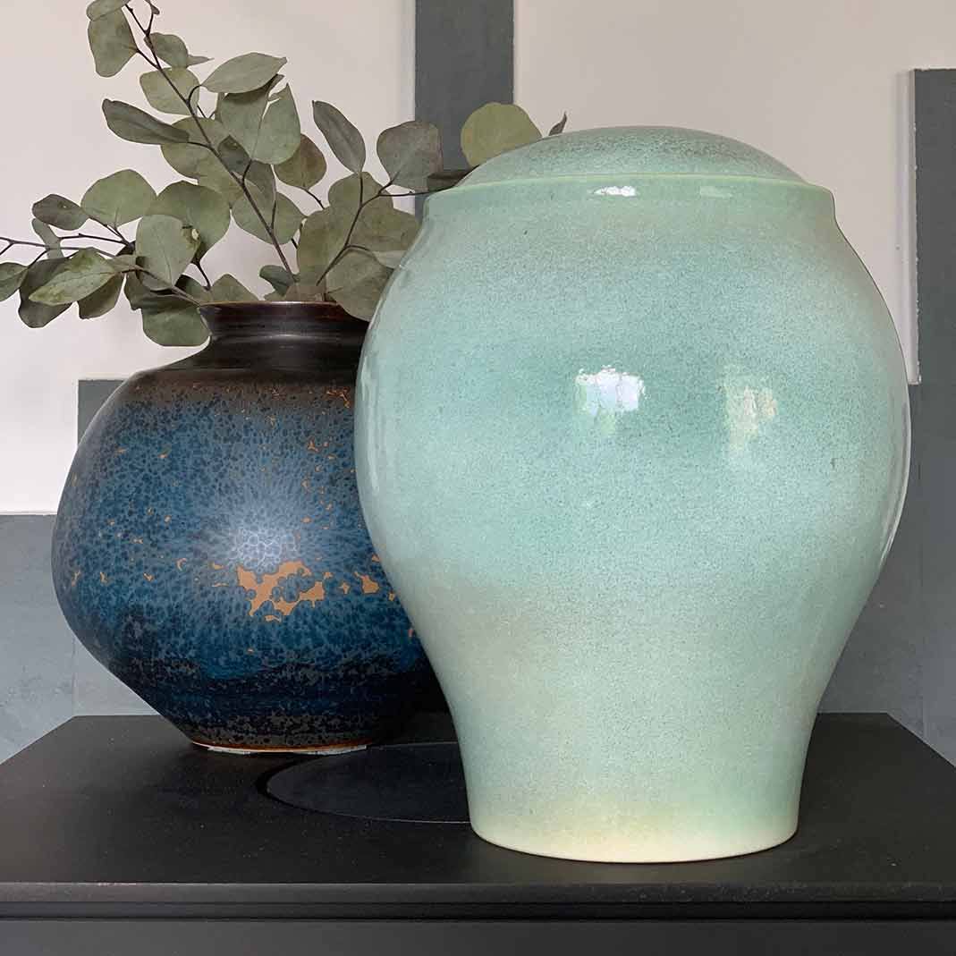 Ocean Blue Classic Adult Cremation Urn for Ashes