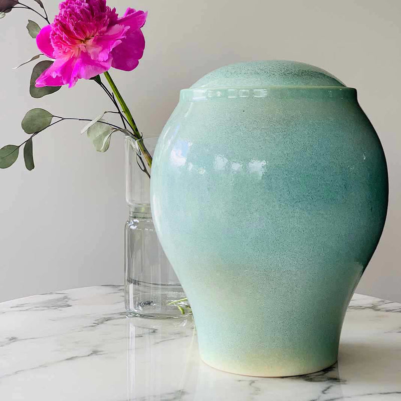 Ocean Blue Classic Adult Cremation Urn for Ashes