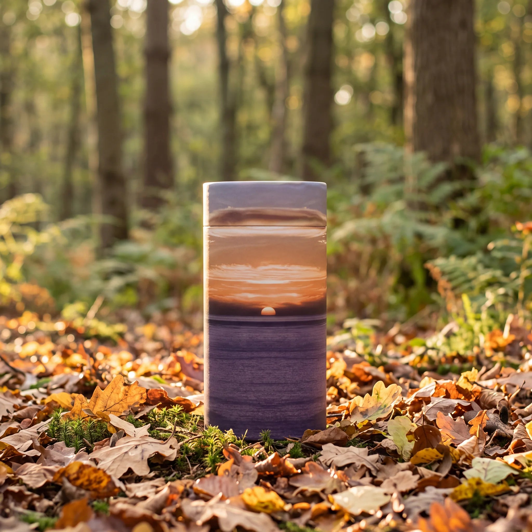 Ocean-Sunset-Eco-Friendly-Scattering-Tube-for-Ashes-Extra-Large-No-10-In-the-Woods