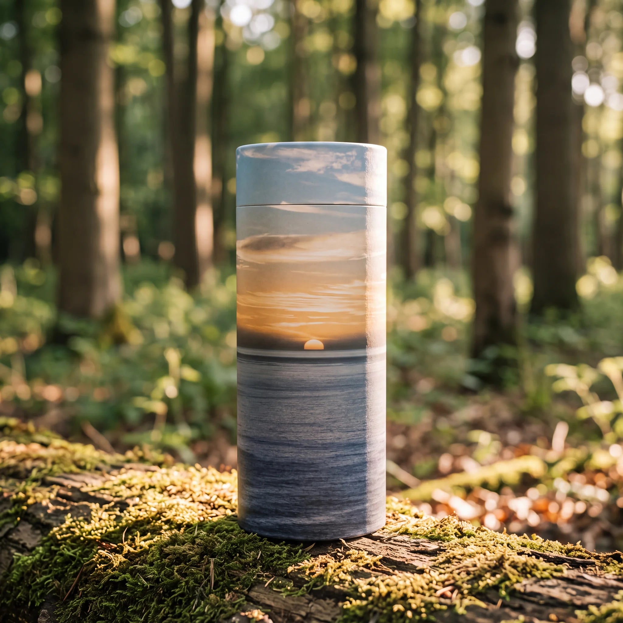 Ocean-Sunset-Eco-Friendly-Scattering-Tube-for-Ashes-Small-In-the-Woods