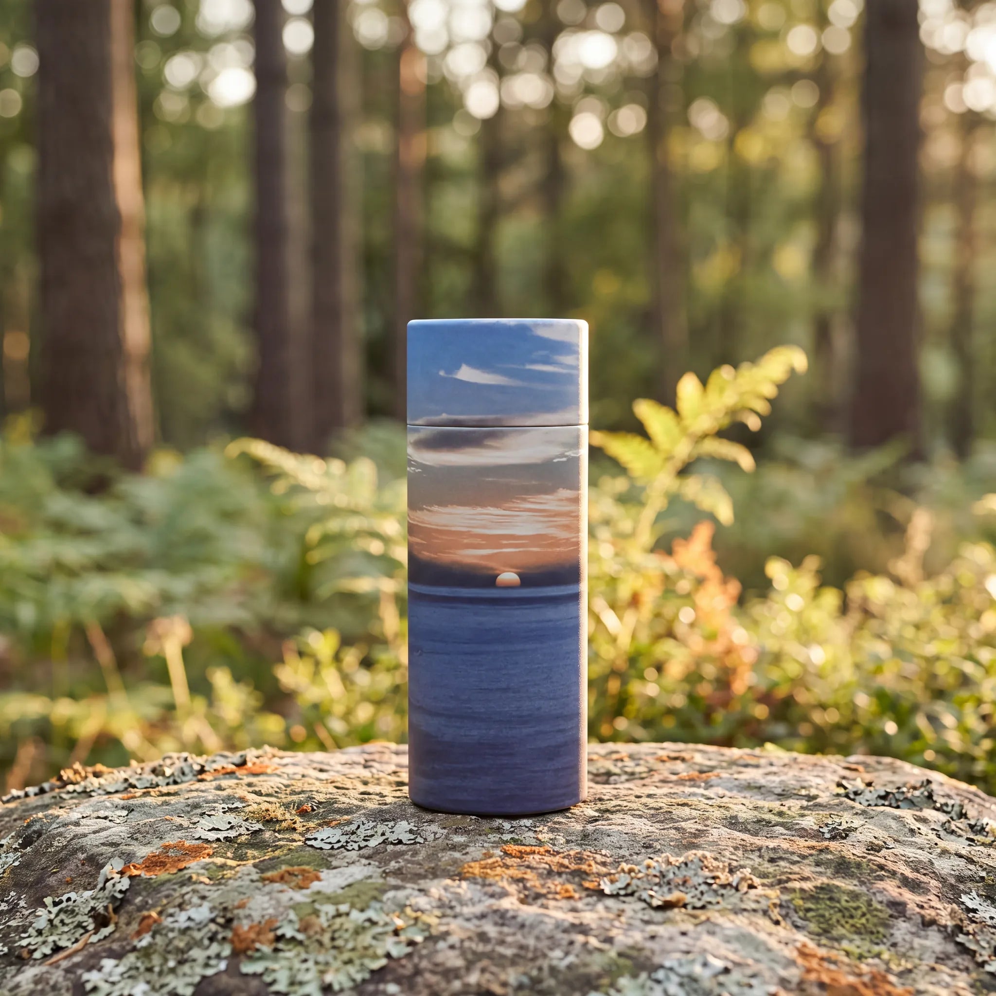 Ocean-Sunset-Eco-Friendly-Scattering-Tube-for-Ashes-Token-In-the-Woods