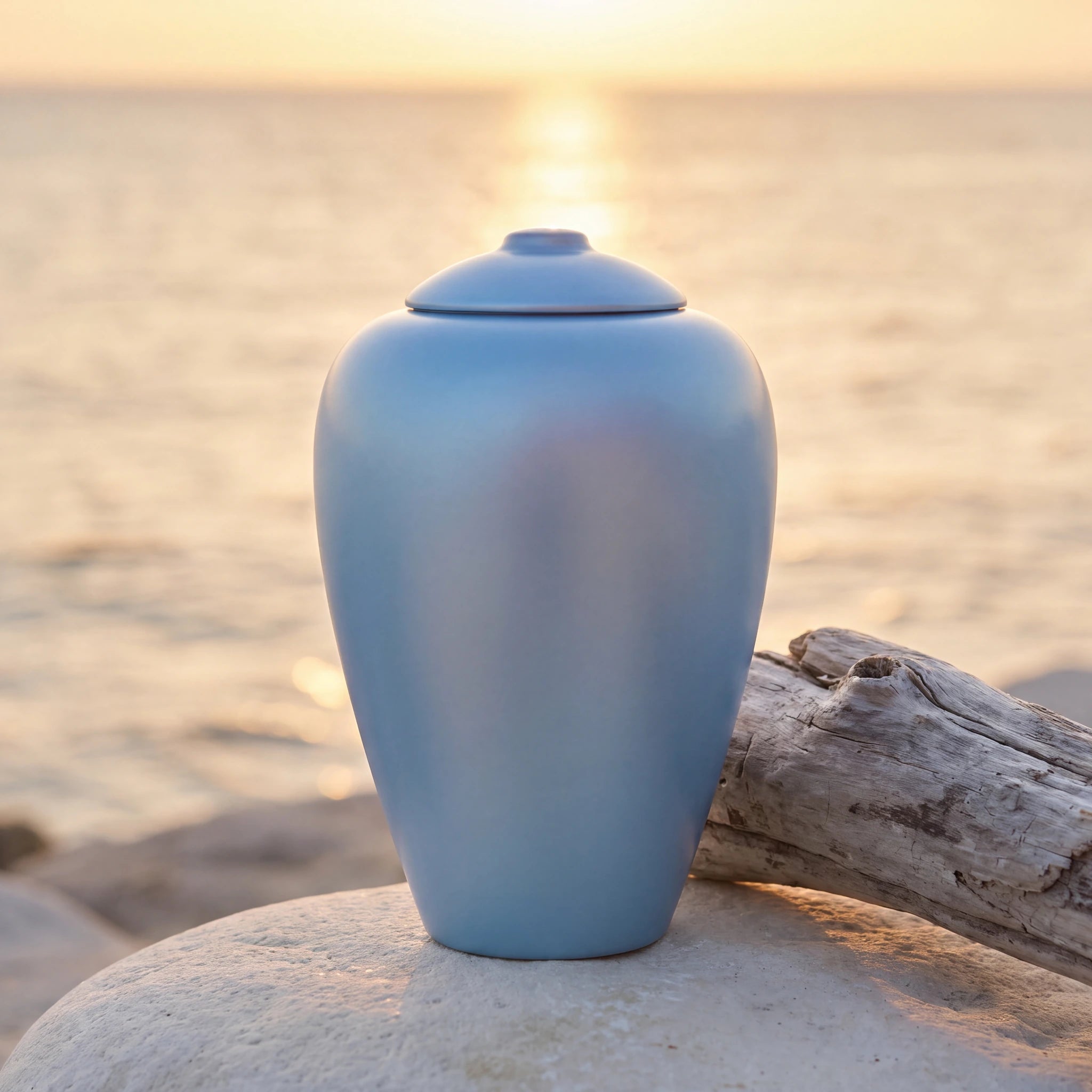 Oceane Classic Aqua Biodegradable Water Urn for Ashes - Adult
