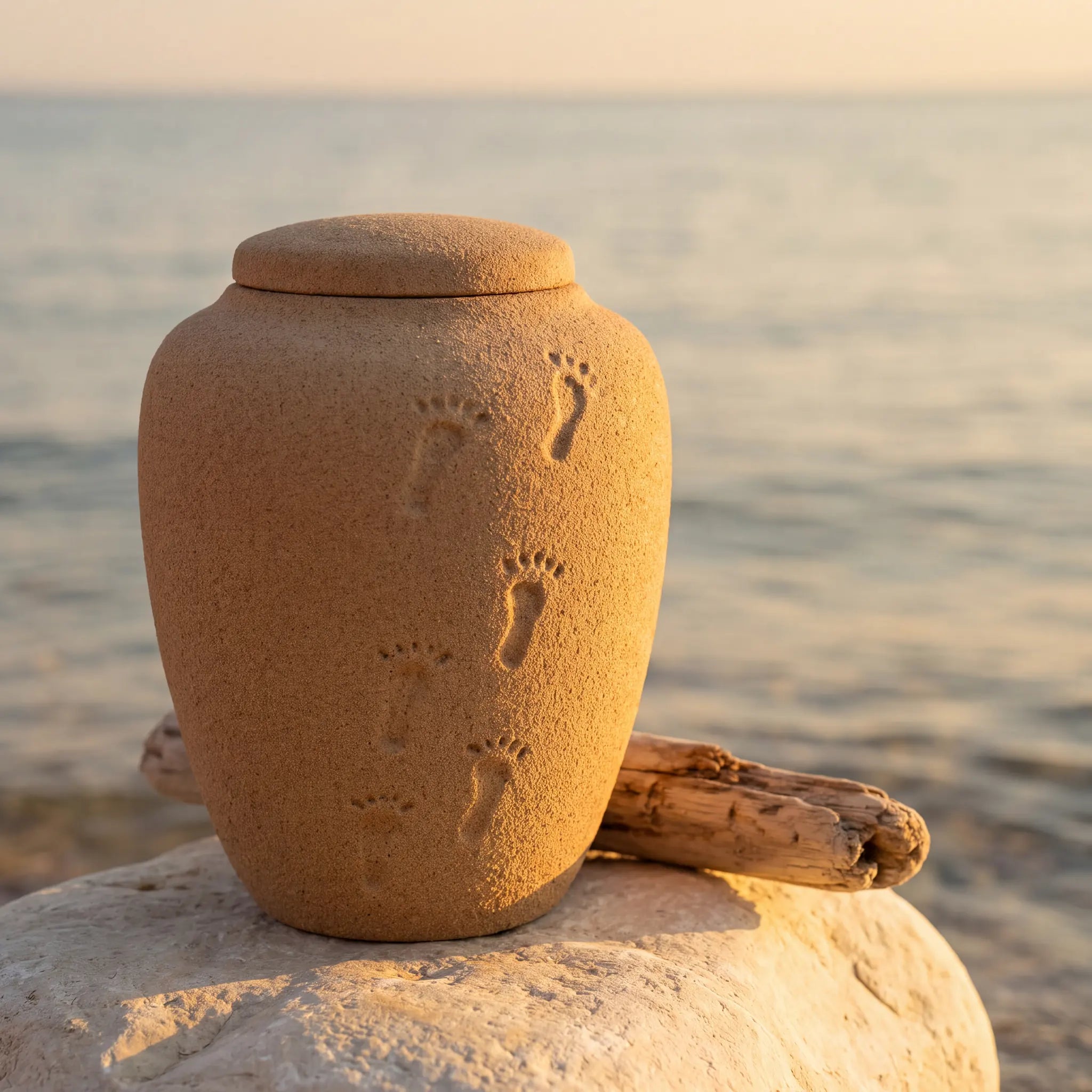 Oceane Sand Biodegradable Water Urn for Ashes - Adult