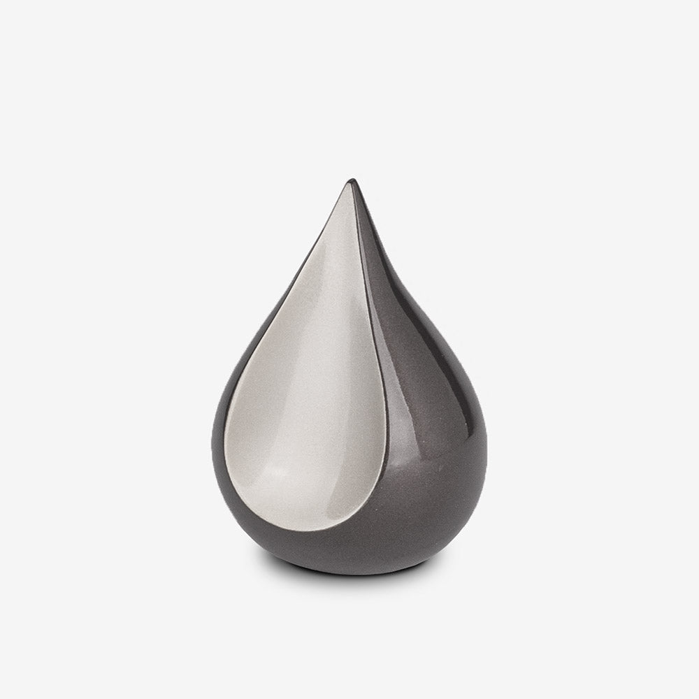 Odyssee Teardrop Keepsake Urn for Ashes in Grey