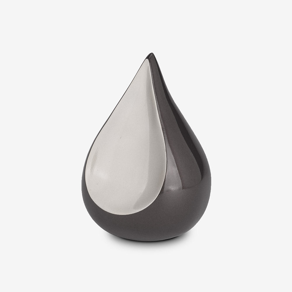 Odyssee Teardrop Small Urn for Ashes in Grey
