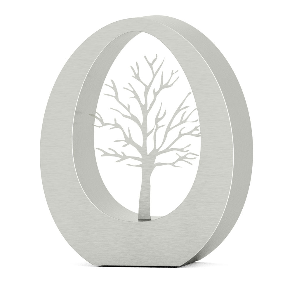 Tree of Life Small Urn for Ashes in Stainless Steel